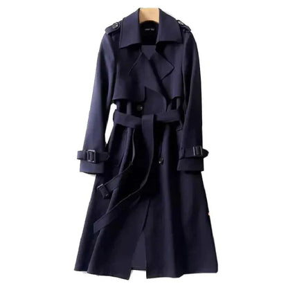 Christa | Damen Zweireihiger Langer Trenchcoat - Image 6