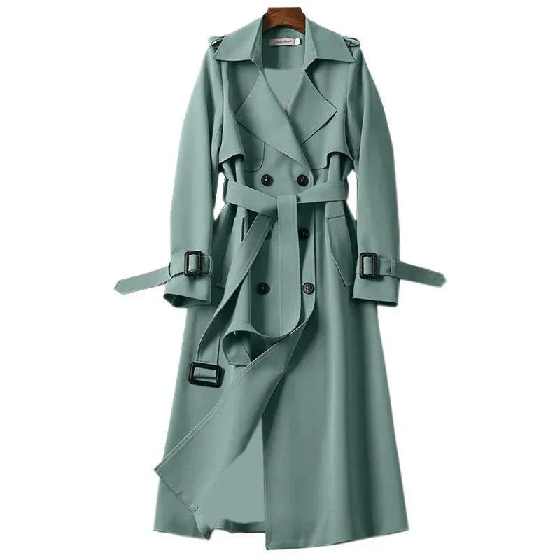 Christa | Damen Zweireihiger Langer Trenchcoat - Image 5