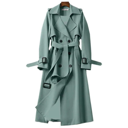 Christa | Damen Zweireihiger Langer Trenchcoat - Image 5