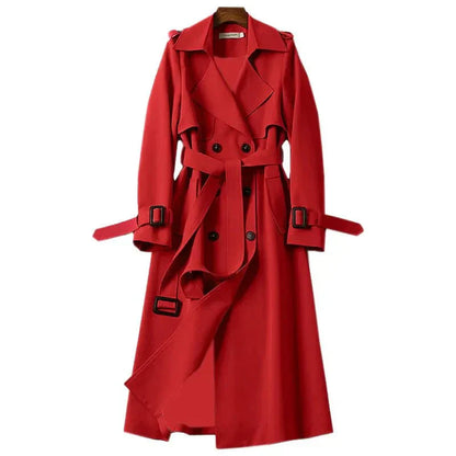 Christa | Damen Zweireihiger Langer Trenchcoat - Image 4
