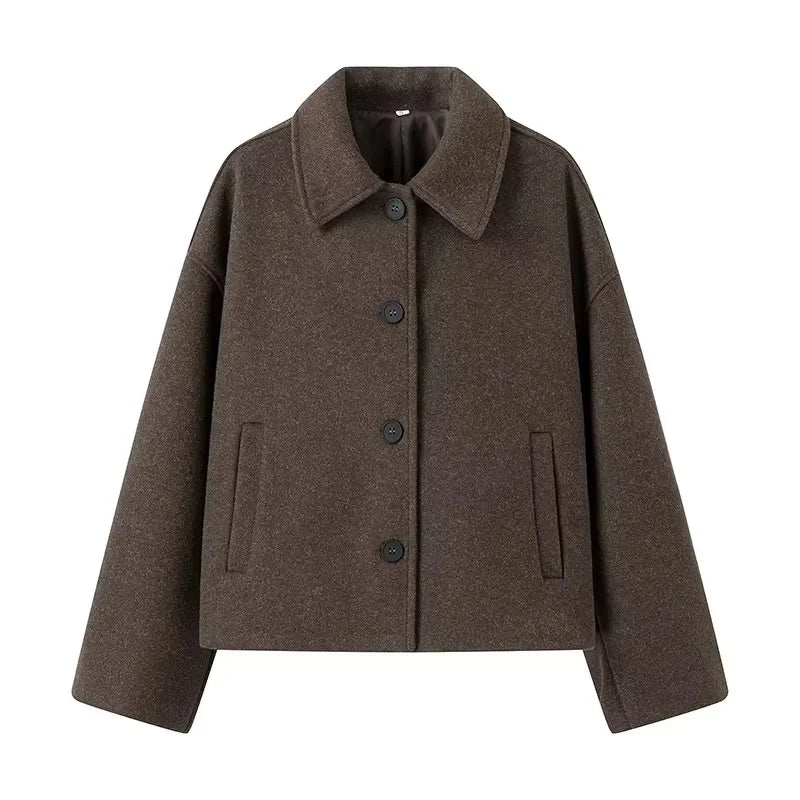 Iris | Damen Cropped Oversized Jacke - Image 4