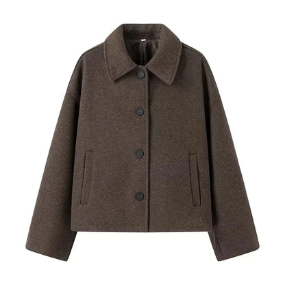 Iris | Damen Cropped Oversized Jacke - Image 4