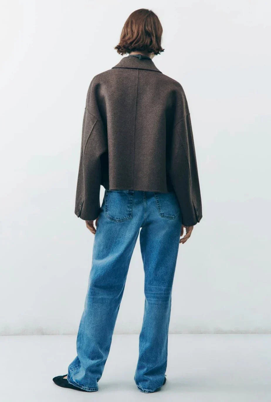 Iris | Damen Cropped Oversized Jacke - Image 3