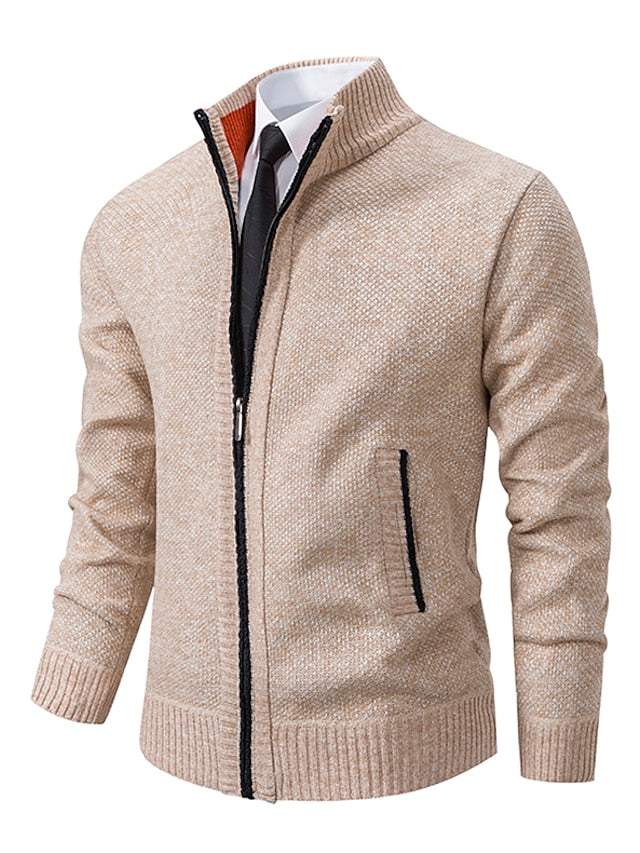 Herbert | Herren Strickjacke mit Stehkragen und Reißverschluss - Image 1