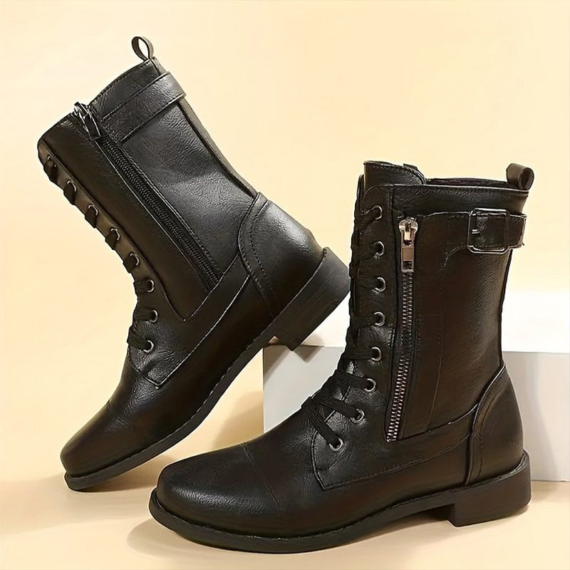 Nika | Damen Schnür-Combat-Stiefeletten - Image 3